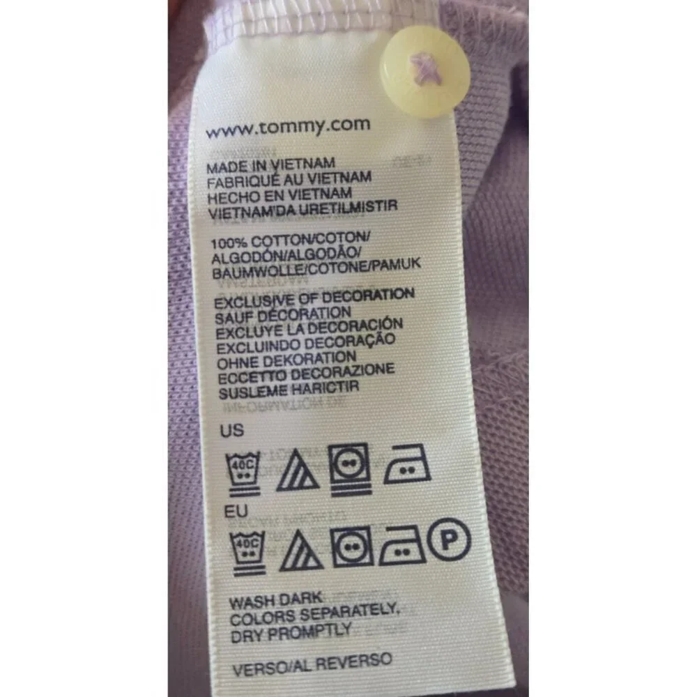 Tommy Hilfiger Polo Shirt Men's Custom Fit light purple Knit Casual size M - Picture 7 of 7